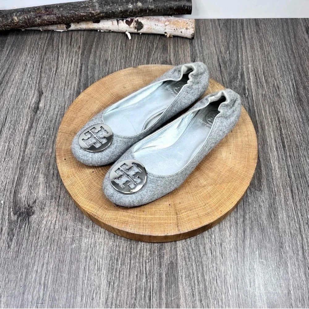 Tory Burch grey flats